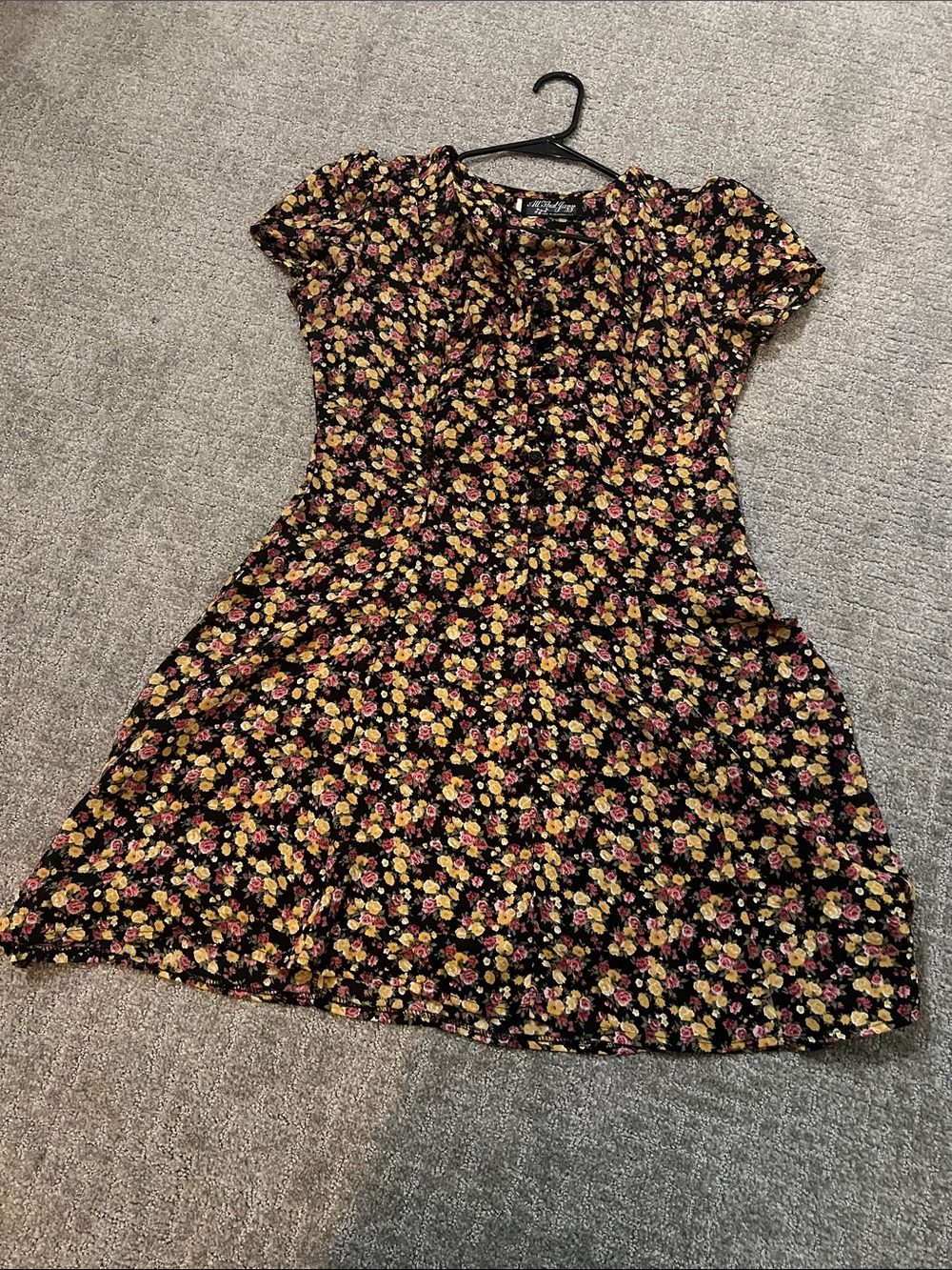 All that Jazz Vintage/Retro Style Black Floral Women’s Dress